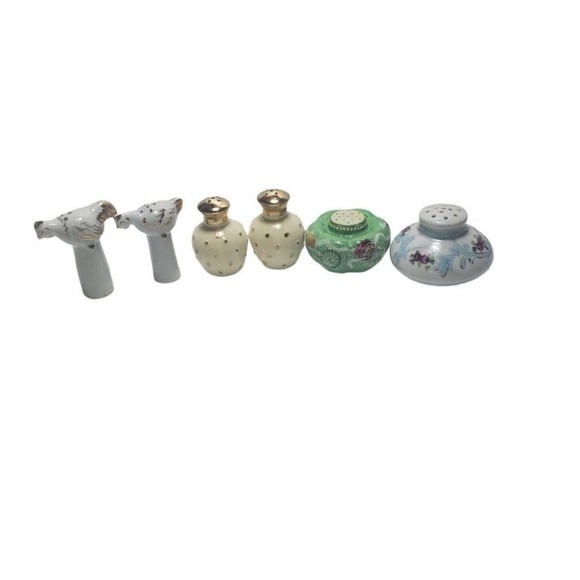 6 Antique Salt & Pepper Shakers Pin/Picture Holders Mini Bouquet Vases DIY - Picture 1 of 4